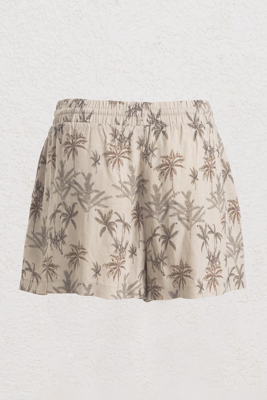 BSL Women Linen Gathered Mini Shorts - Horishni Plavni