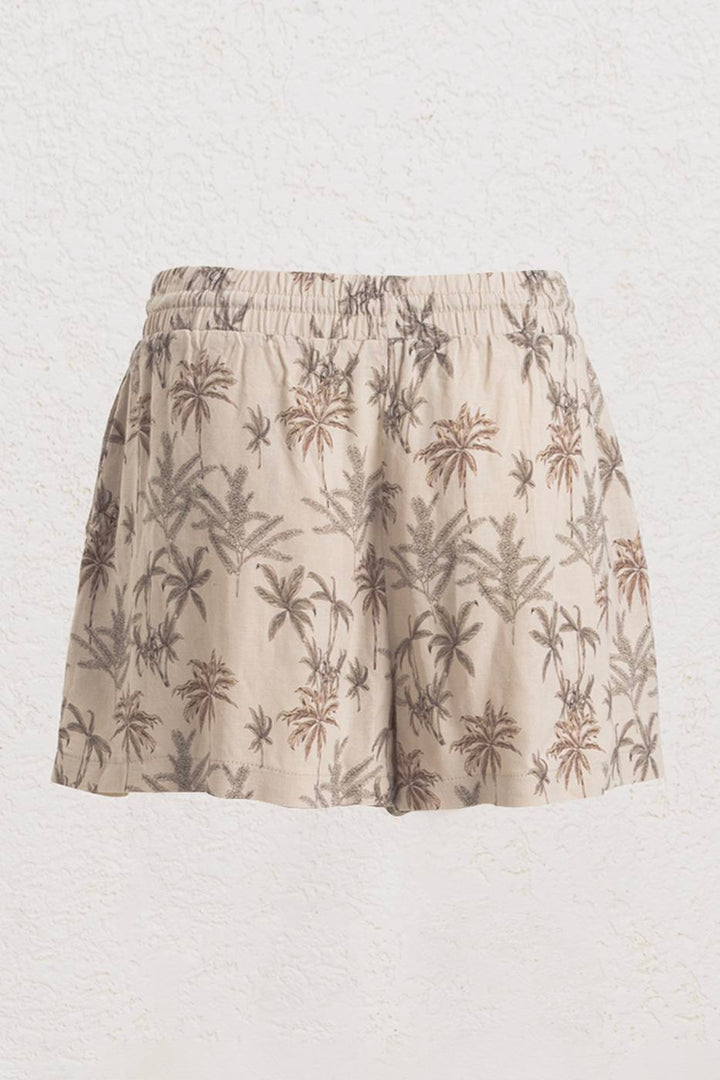 BSL Women Linen Gathered Mini Shorts - Horishni Plavni