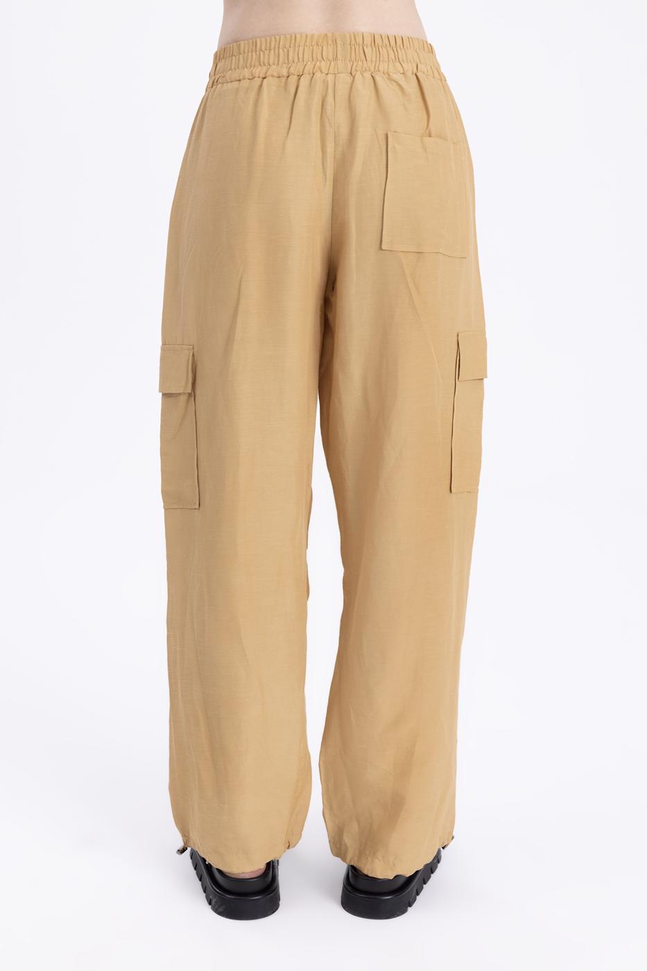 BSL Women Linen Cargo Pants - San Giorgio a Cremano