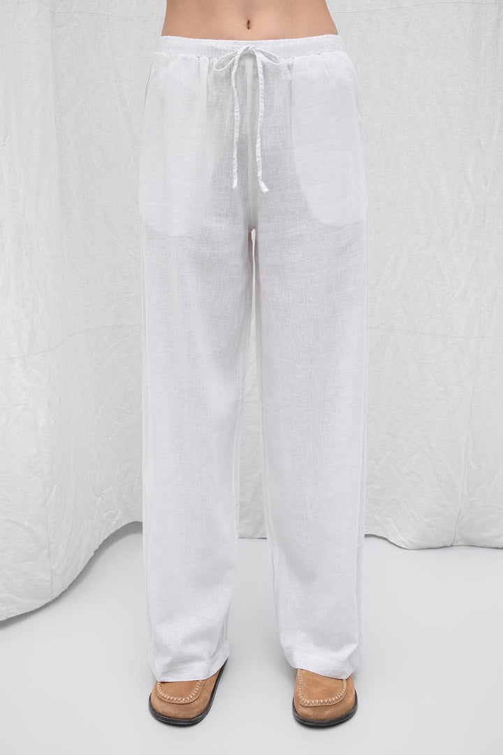 BSL Women Linen Blend Loose Trousers - North Miami