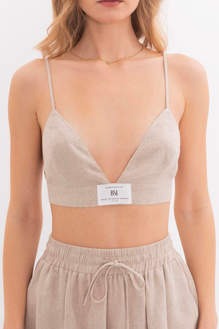 BSL Women Linen Blend Strappy Bustier - Rimini