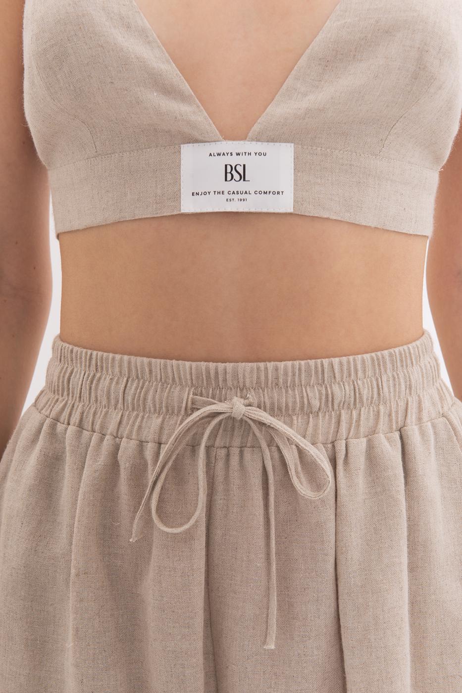 BSL Women Linen Blend Strappy Bustier - Rimini