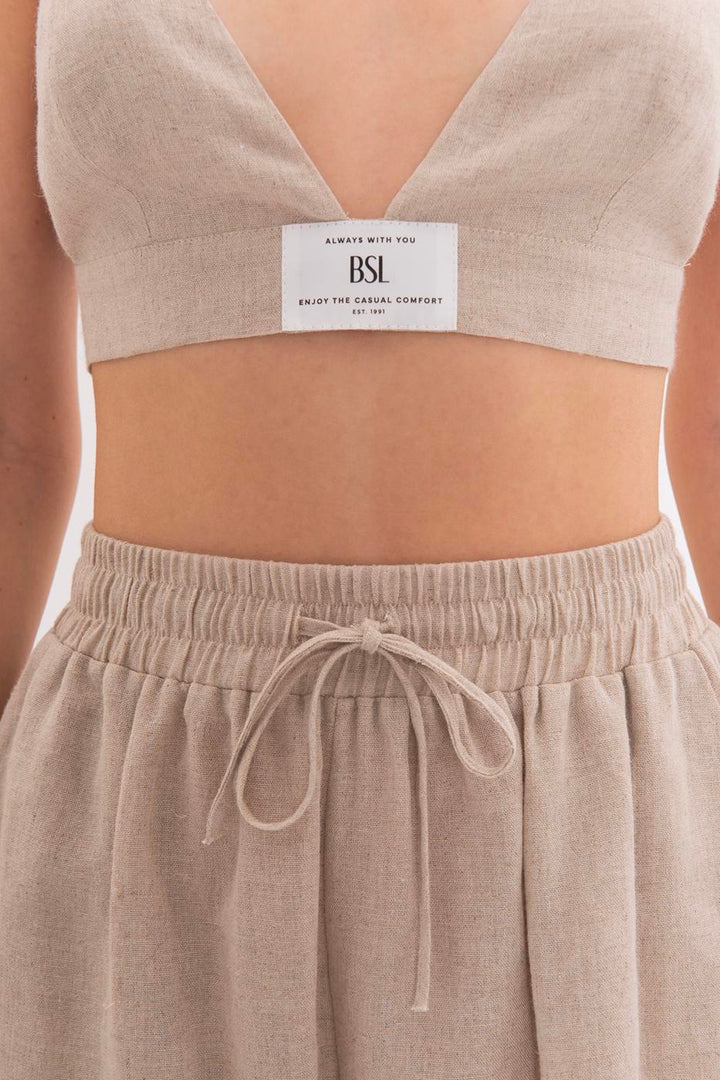 BSL Women Linen Blend Strappy Bustier - Rimini