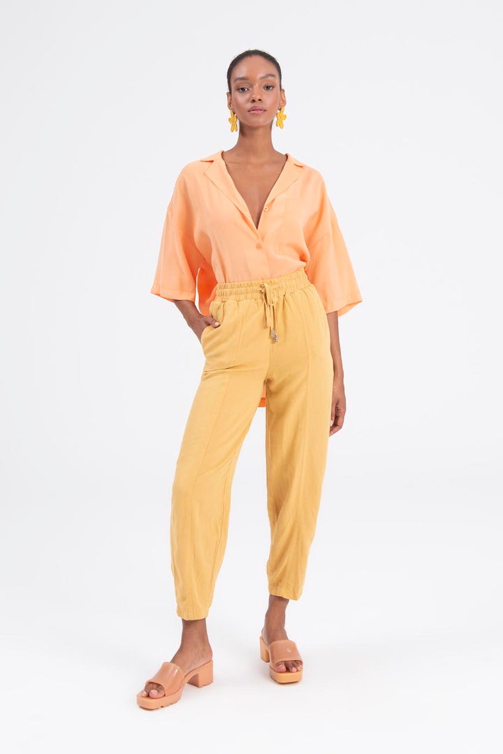 BSL Women Linen Blend Loose Pants - Rowlett