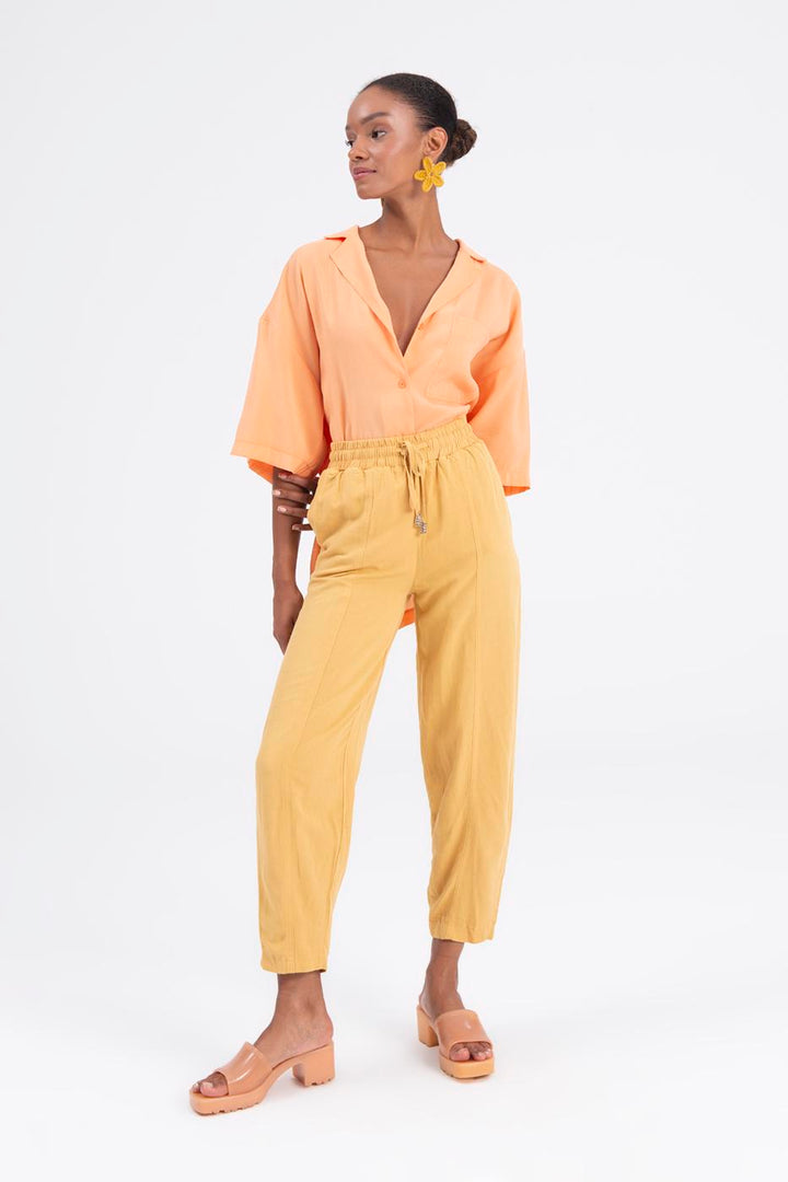 BSL Women Linen Blend Loose Pants - Rowlett