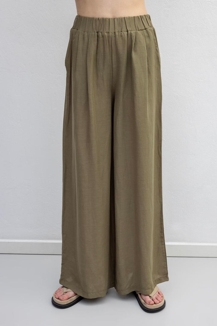 BSL Women Linen Blend Loose Trousers - Leganés