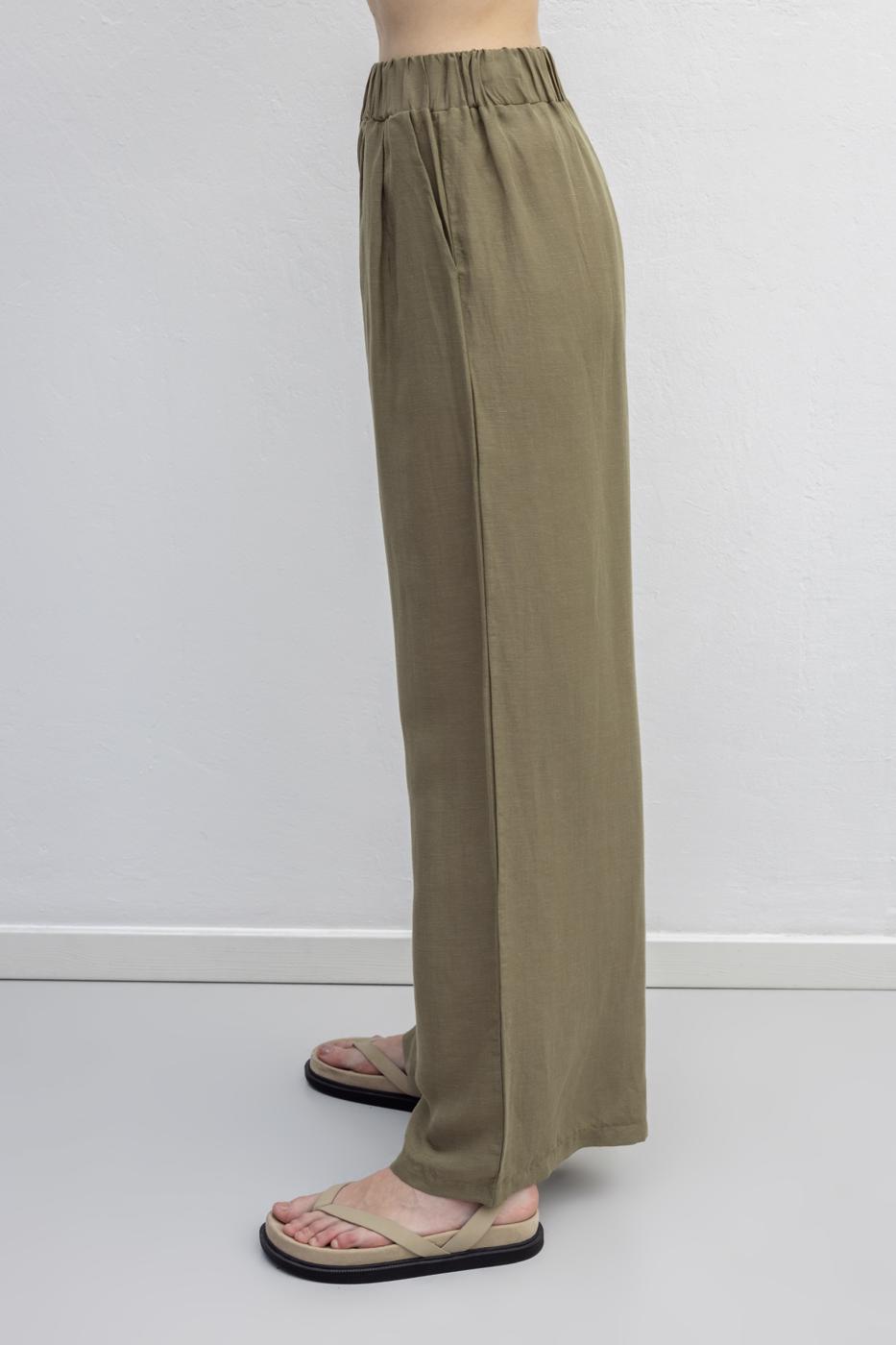 BSL Women Linen Blend Loose Trousers - Leganés