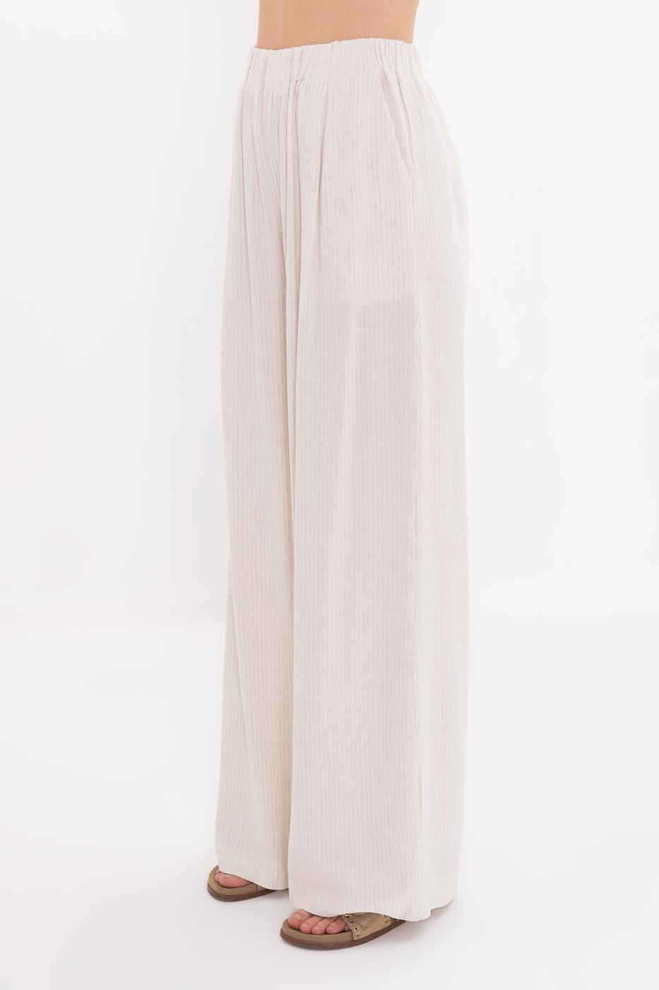 BSL Women Linen Blend Loose Trousers - Huesca