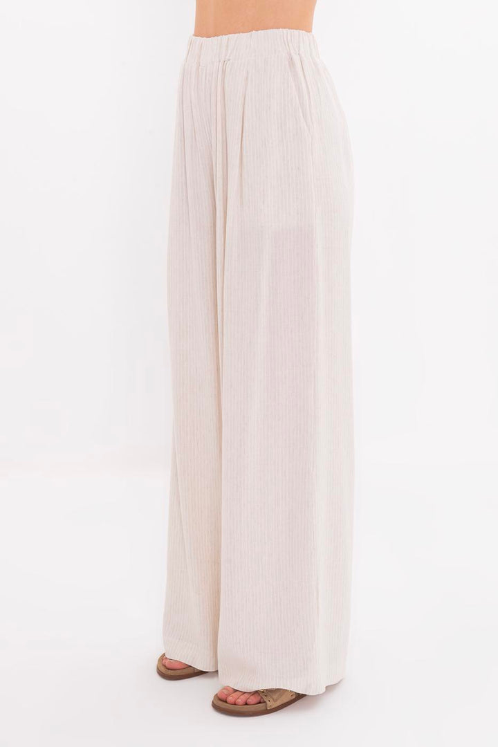 BSL Women Linen Blend Loose Trousers - Huesca