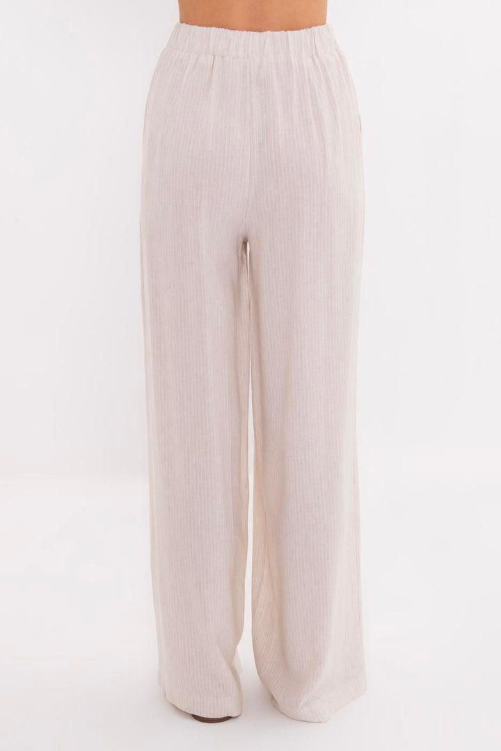 BSL Women Linen Blend Loose Trousers - Huesca