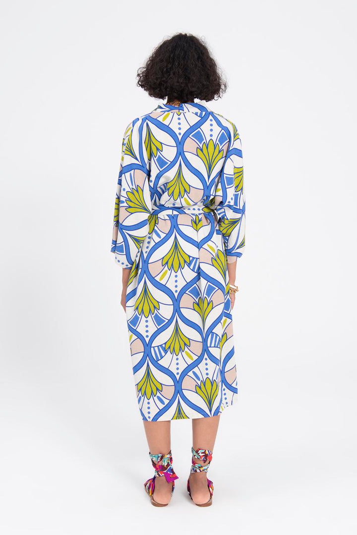 BSL Women Linen Blend Kimono with Belt - University City