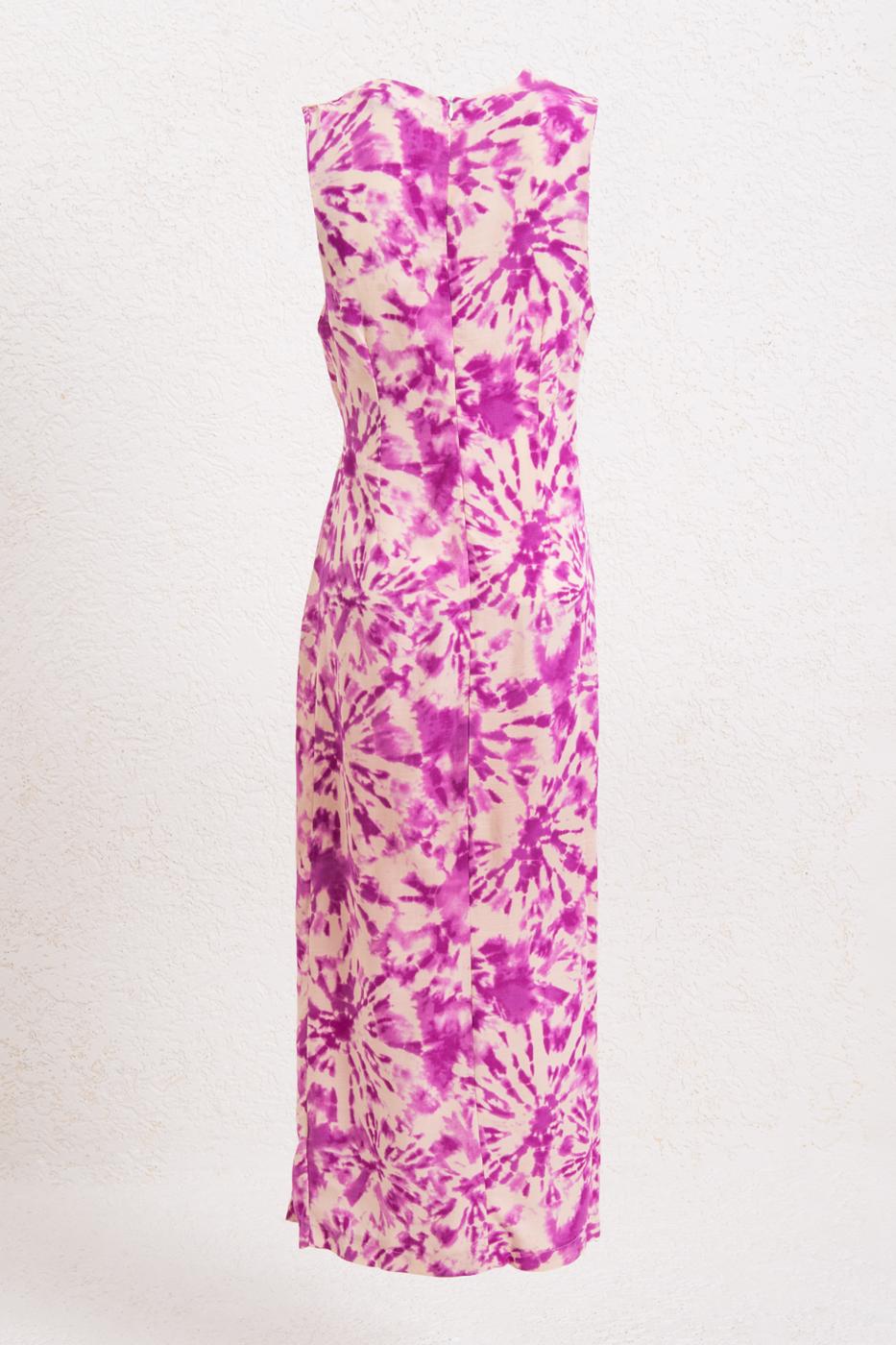 BSL Women Linen Blend Drape Detailed Midi Dress - San Luis Río Colorado