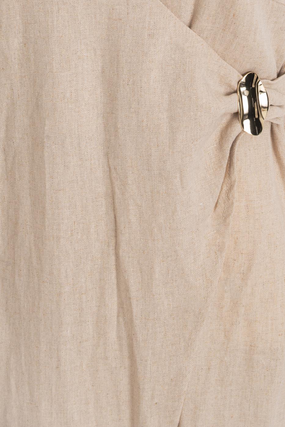 BSL Women Linen Blend Midi Dress - Heerlen