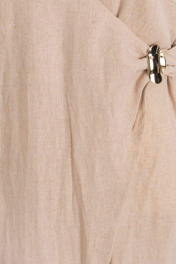 BSL Women Linen Blend Midi Dress - Heerlen