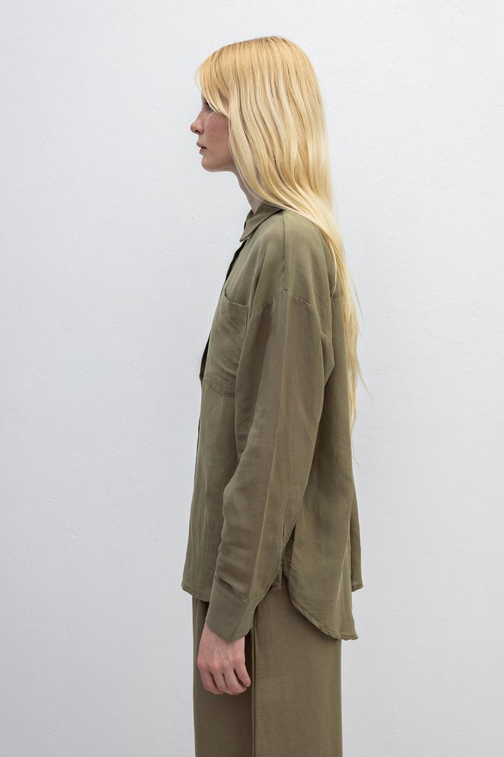BSL Women Linen Blend Oversize Shirt - Prattville