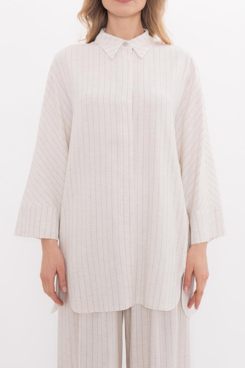 BSL Women Linen Blend Oversize Shirt - Colmenar Viejo