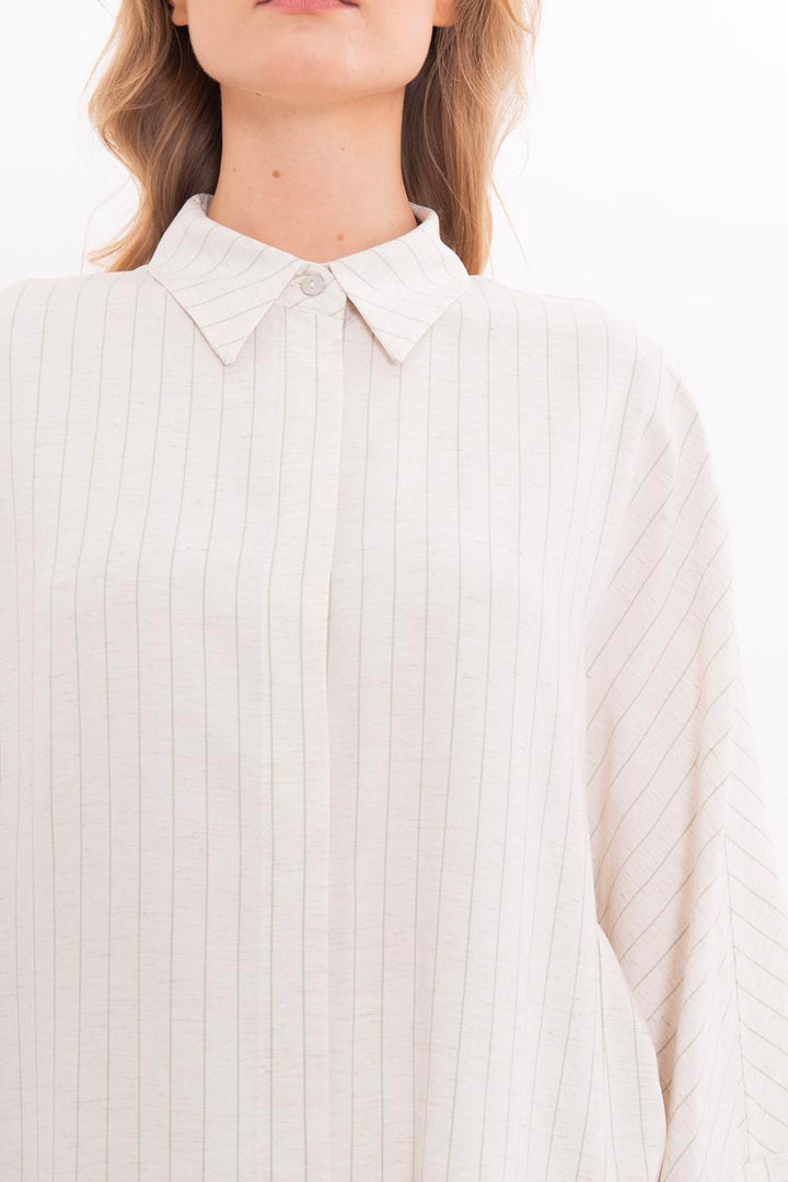 BSL Women Linen Blend Oversize Shirt - Colmenar Viejo