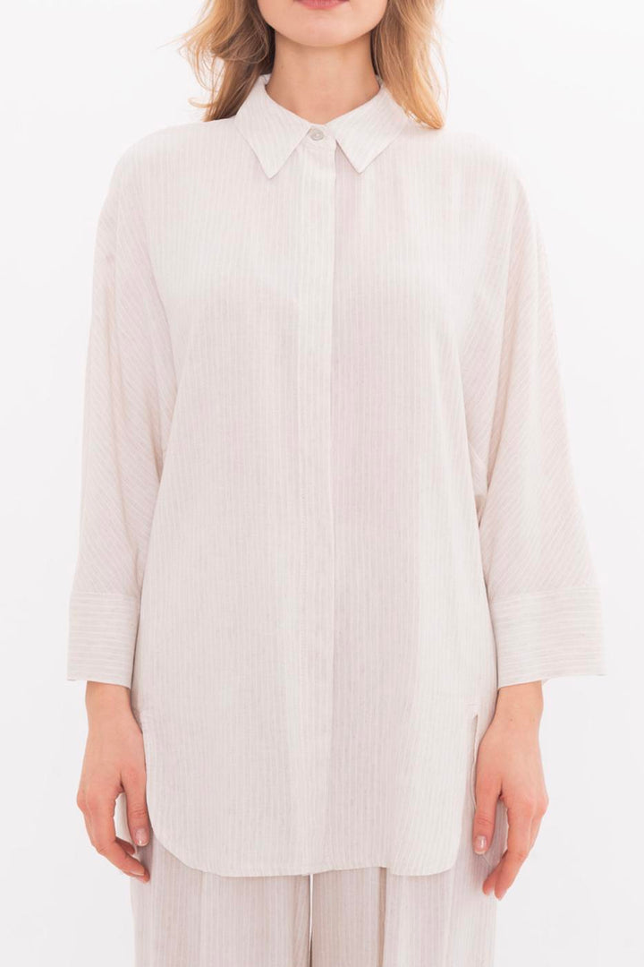 BSL Women Linen Blend Oversize Shirt - Northampton