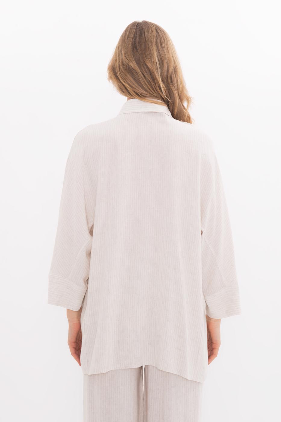 BSL Women Linen Blend Oversize Shirt - Northampton