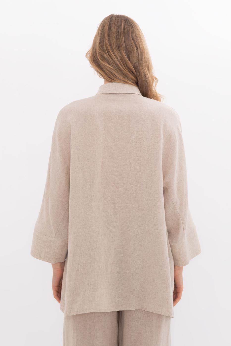 BSL Women Linen Oversize Basic Shirt - Dunstable