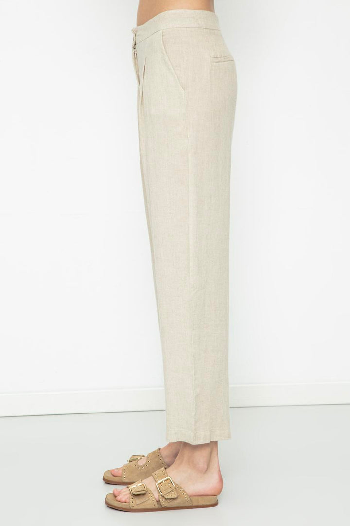 BSL Women Linen Pleated Trousers - San Bernardino