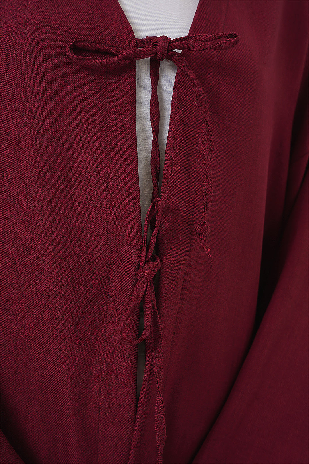 BGD Women Linen Hijab Kimono 5968 - Burgundy - Watsonville