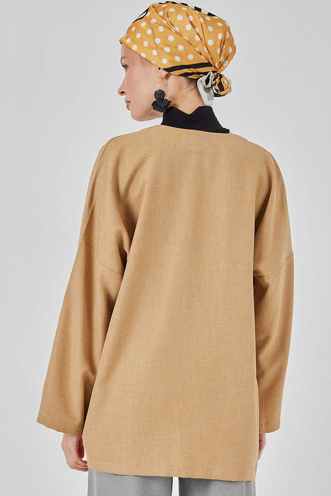 BGD Women Linen Hijab Kimono 5968 - Camel - Waipahu