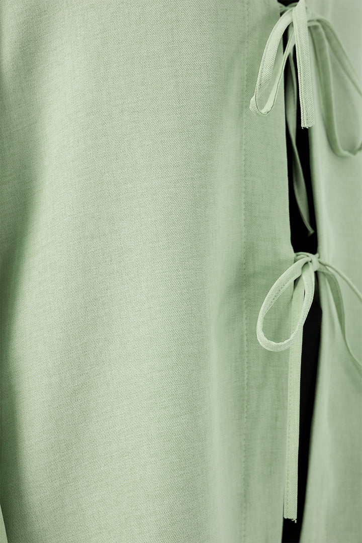 BGD Women Linen Hijab Kimono 5968 - Olive Green - Casalecchio di Reno