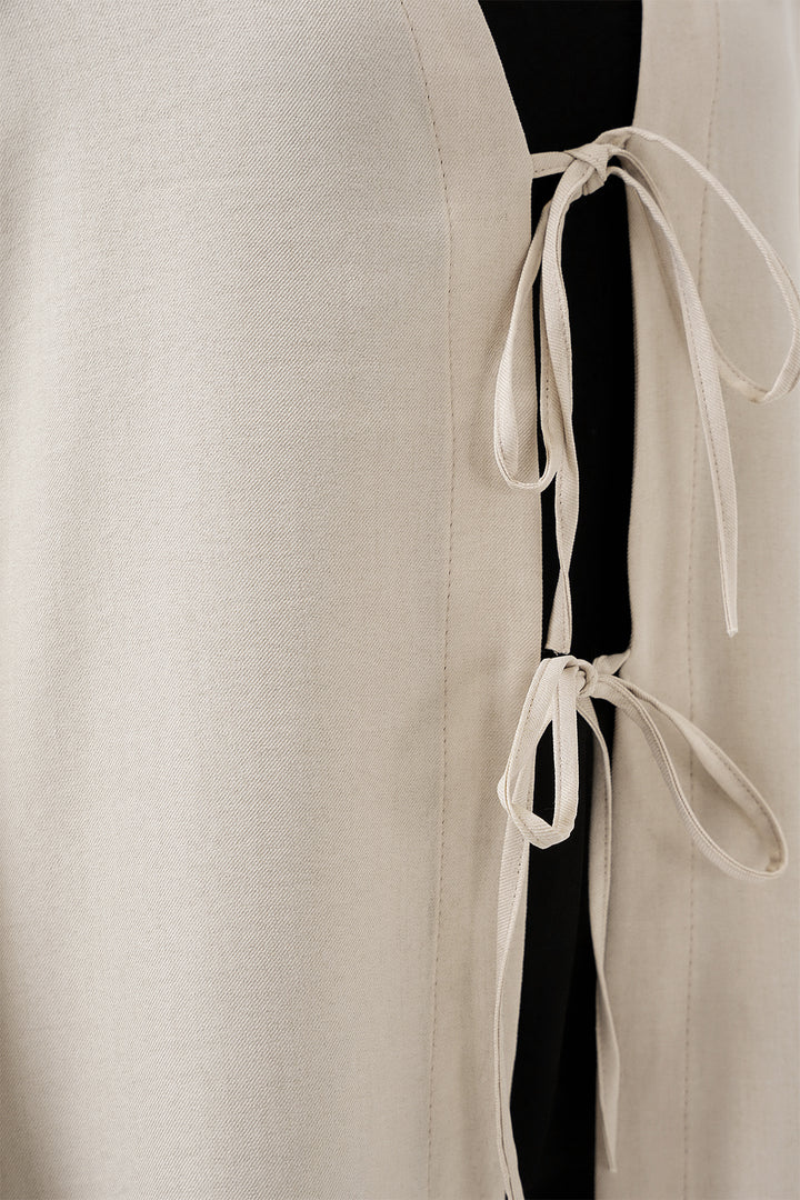 BGD Women Linen Hijab Kimono 5968 - Off-White - Bradenton