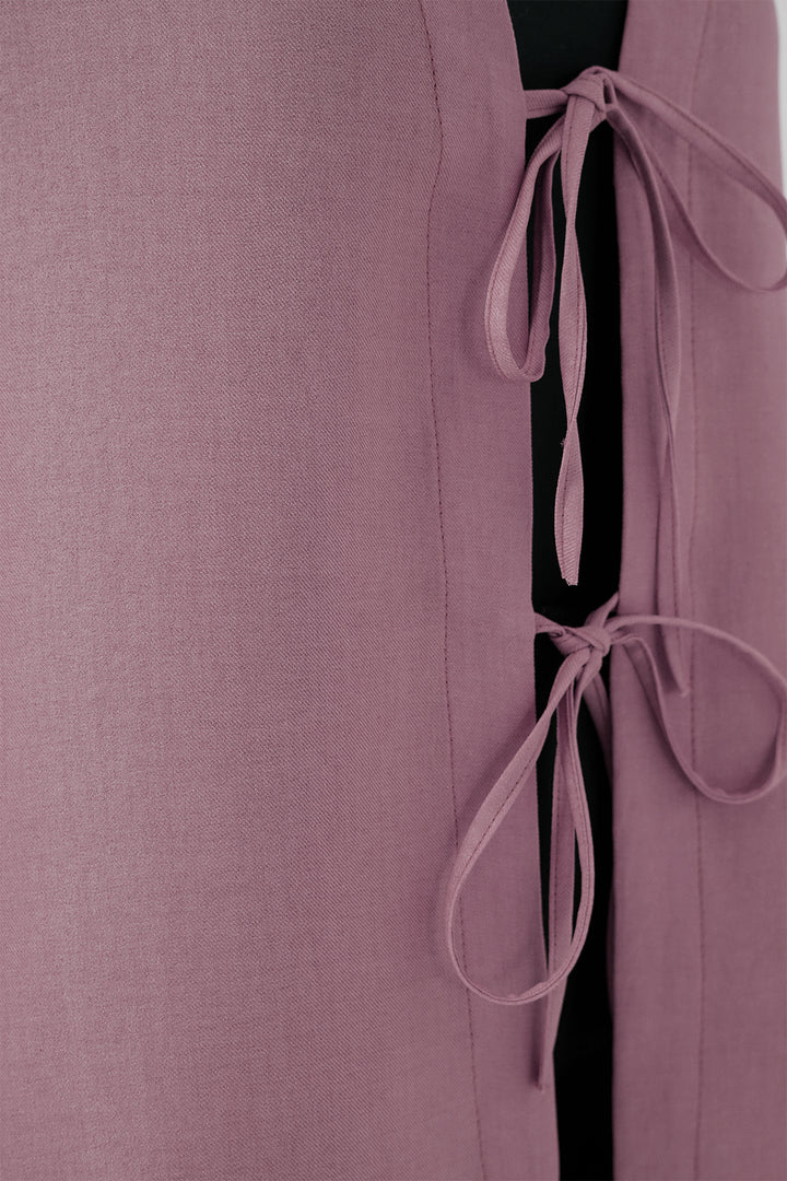 BGD Women Linen Hijab Kimono 5968 - Rose Pink - Rovenky