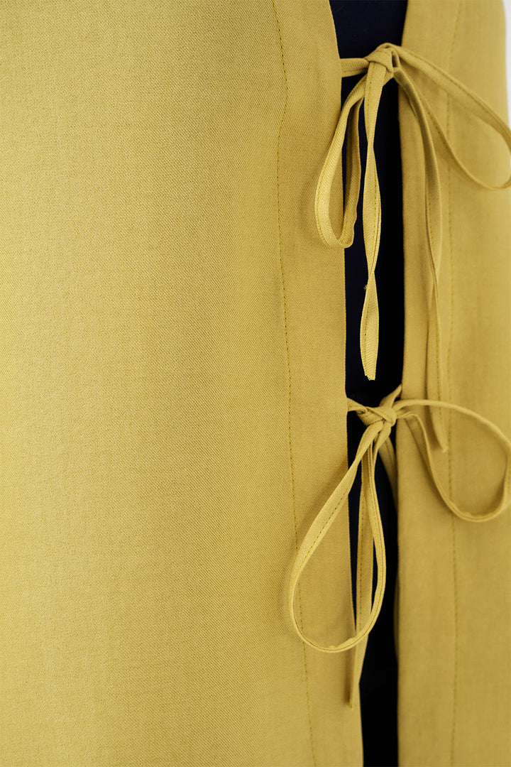 BGD Women Linen Hijab Kimono 5968 - Olive Green - San Andrés Tuxtla