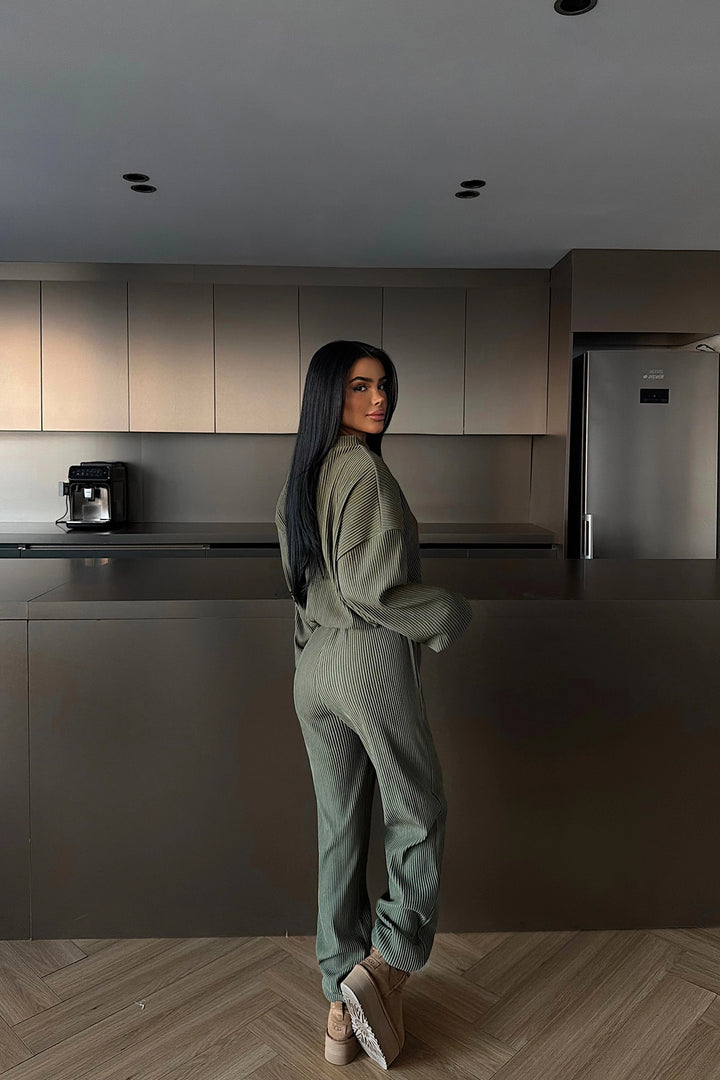 EYY Women Khaki Brimsley Top and Bottom Set - Coesfeld