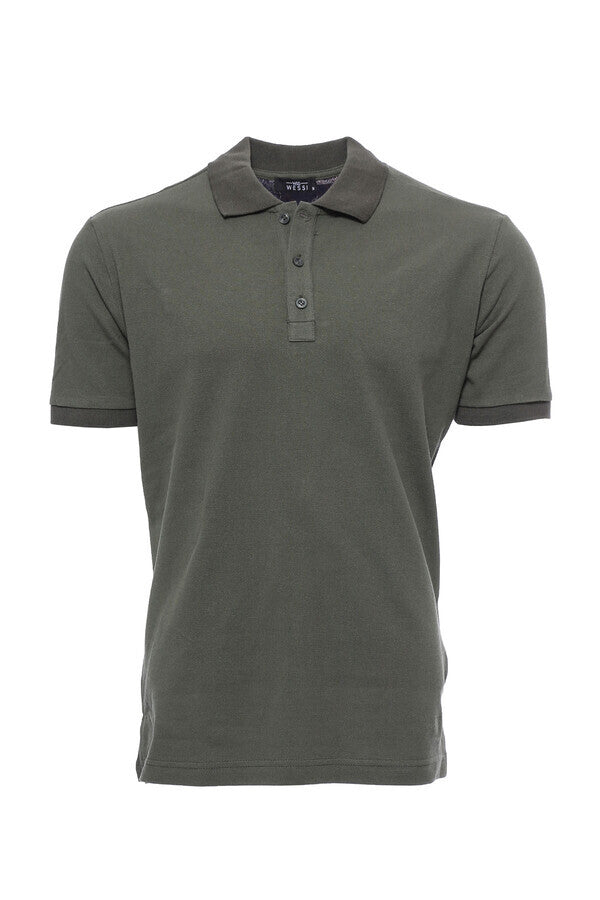 WSS Khaki Polo Collar T-shirt  - Denton