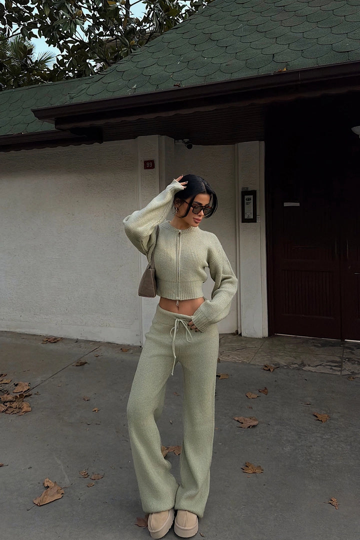 EYY Women Khaki Zaria Knit Set - Smila