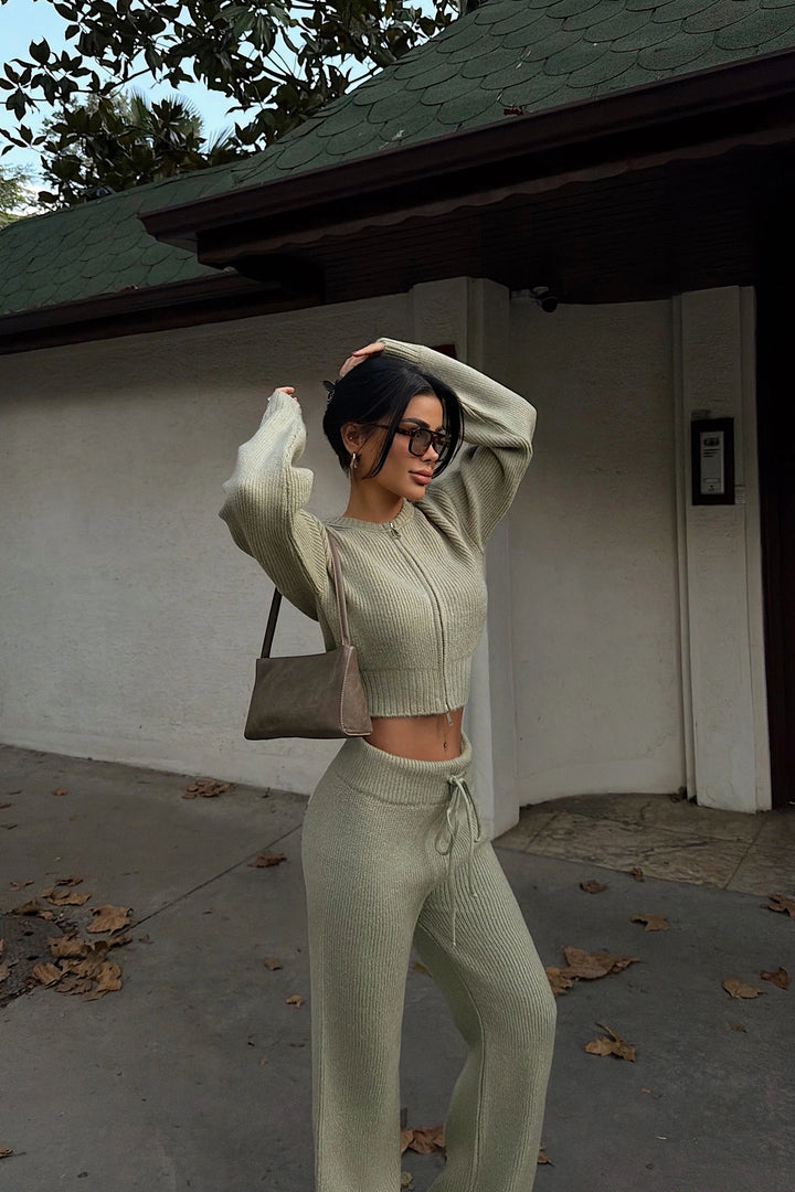 EYY Women Khaki Zaria Knit Set - Smila