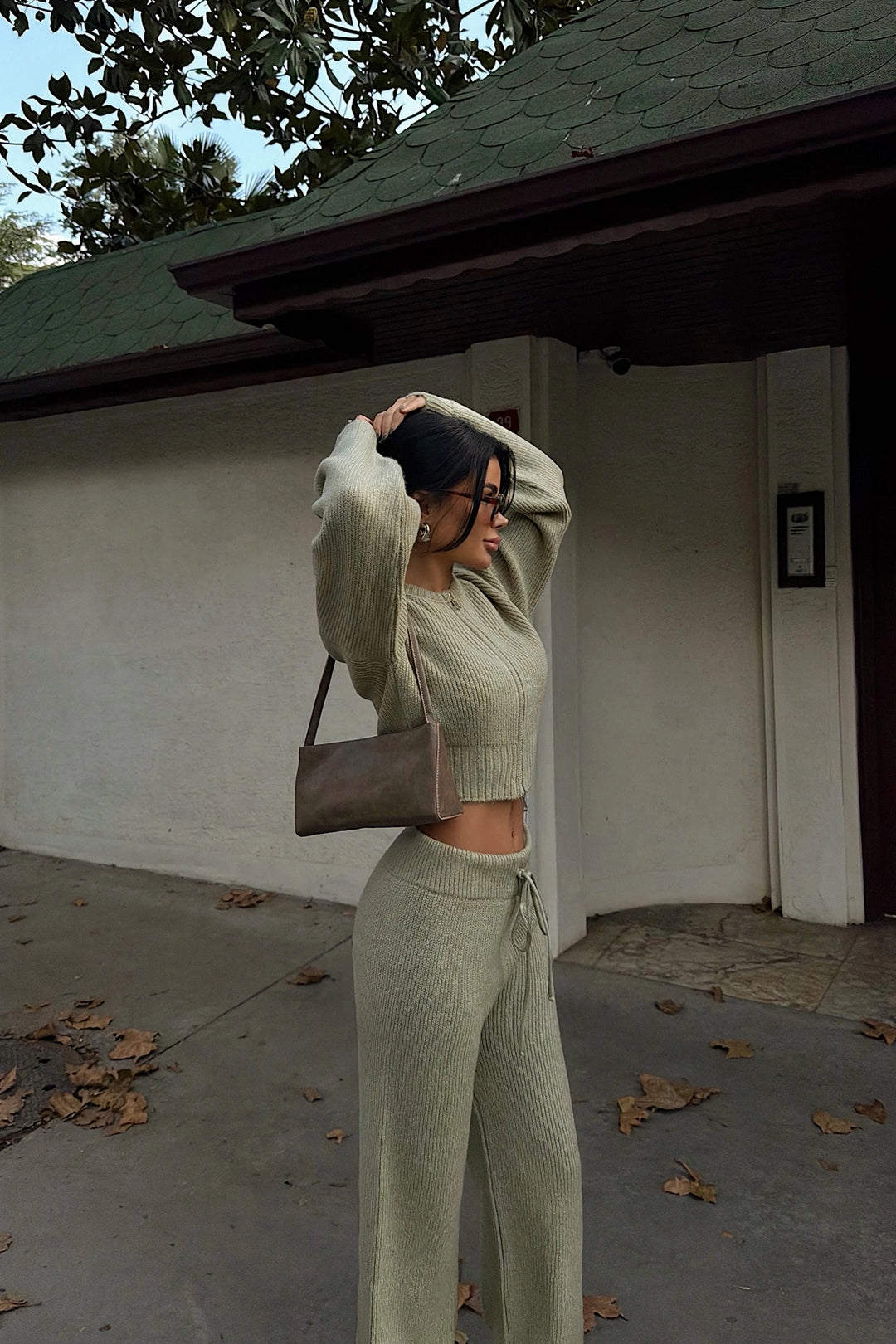 EYY Women Khaki Zaria Knit Set - Smila