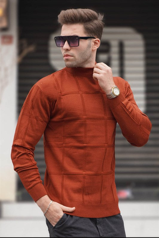 MDX Tile Fisherman Collar Sweater 5784 - Manteca