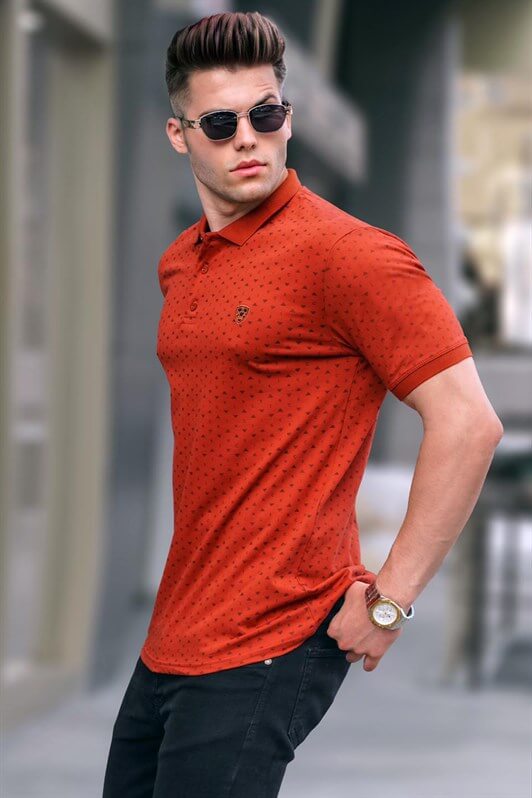 MDX Tile Patterned Polo Neck T-shirt 5889 - Kirkland