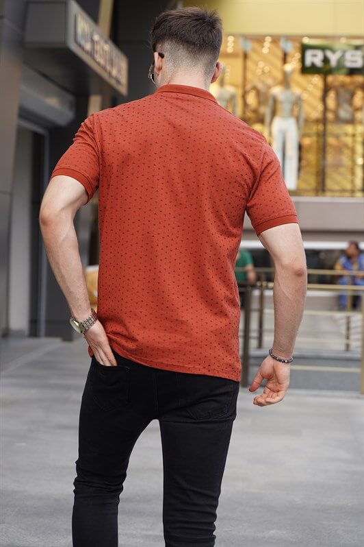 MDX Tile Patterned Polo Neck T-shirt 5889 - Kirkland