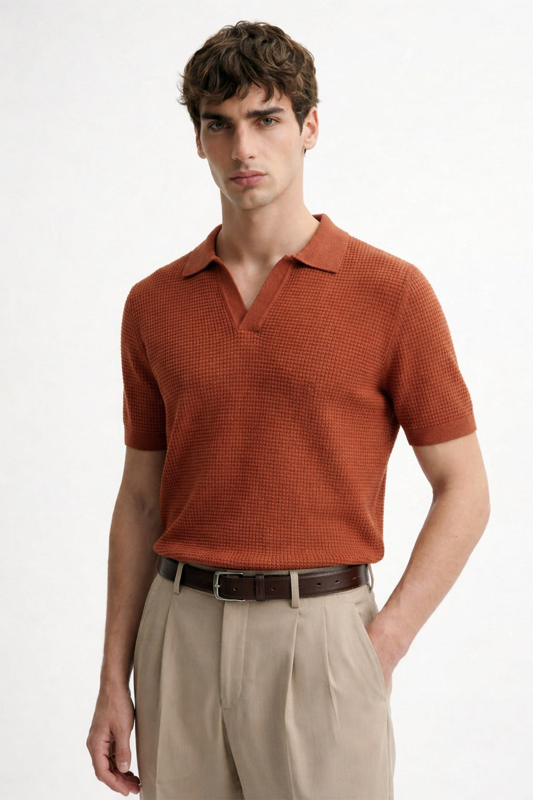 ANT Antioch Kiremit Dokulu Polo Yaka Erkek T-Shirt - Whangarei