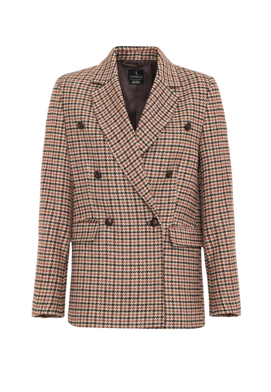 ANT Antioch Tile Woman Herringbone Patterned Blazer Jacket - Berdiansk