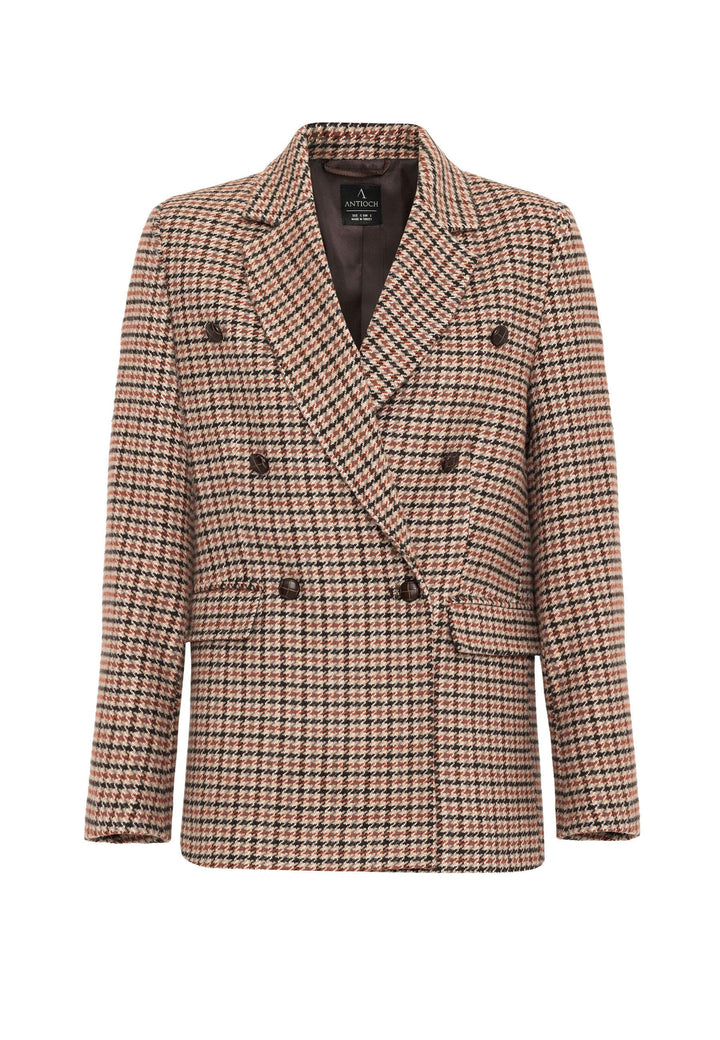 ANT Antioch Tile Woman Herringbone Patterned Blazer Jacket - Berdiansk