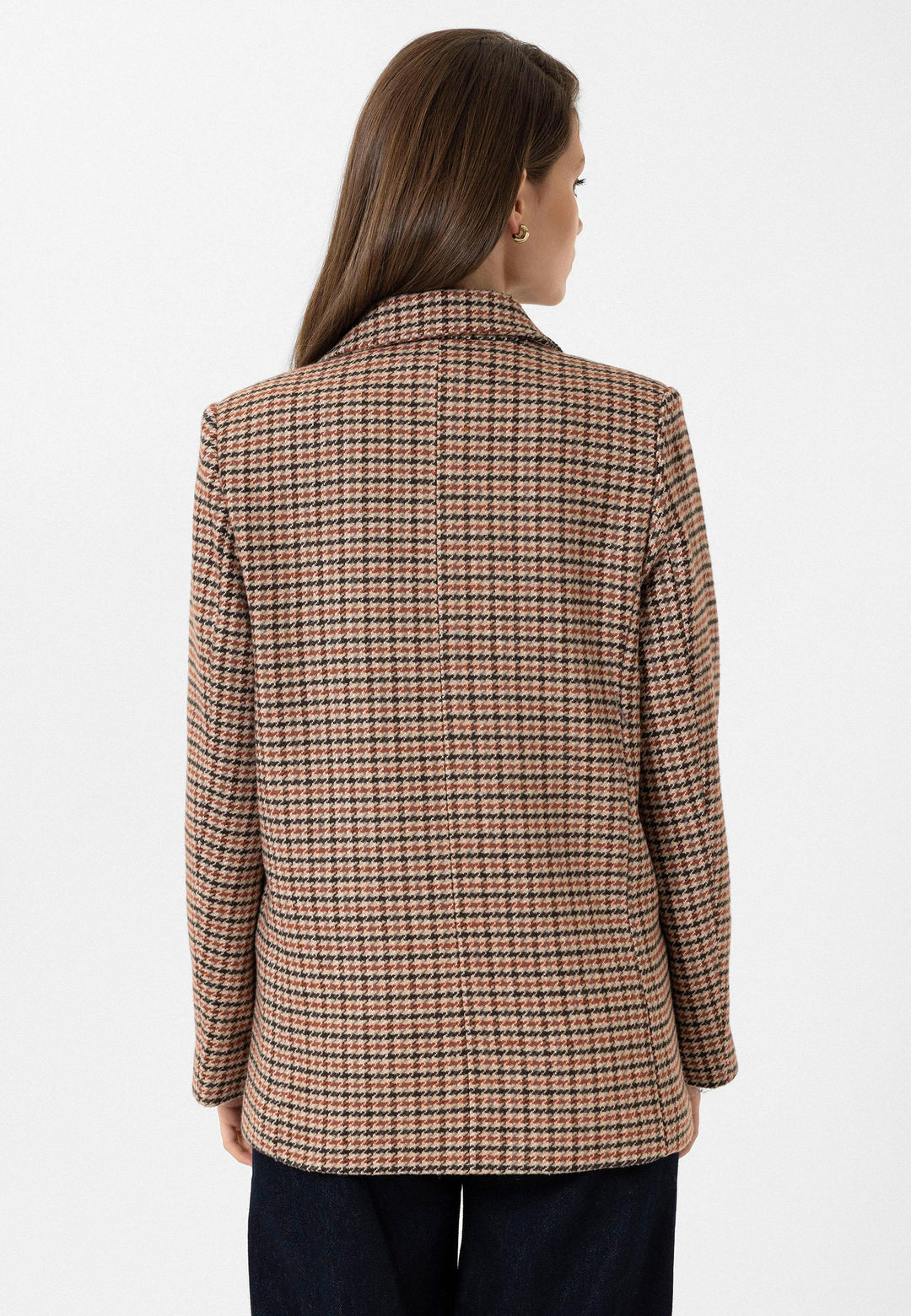 ANT Antioch Tile Woman Herringbone Patterned Blazer Jacket - Berdiansk