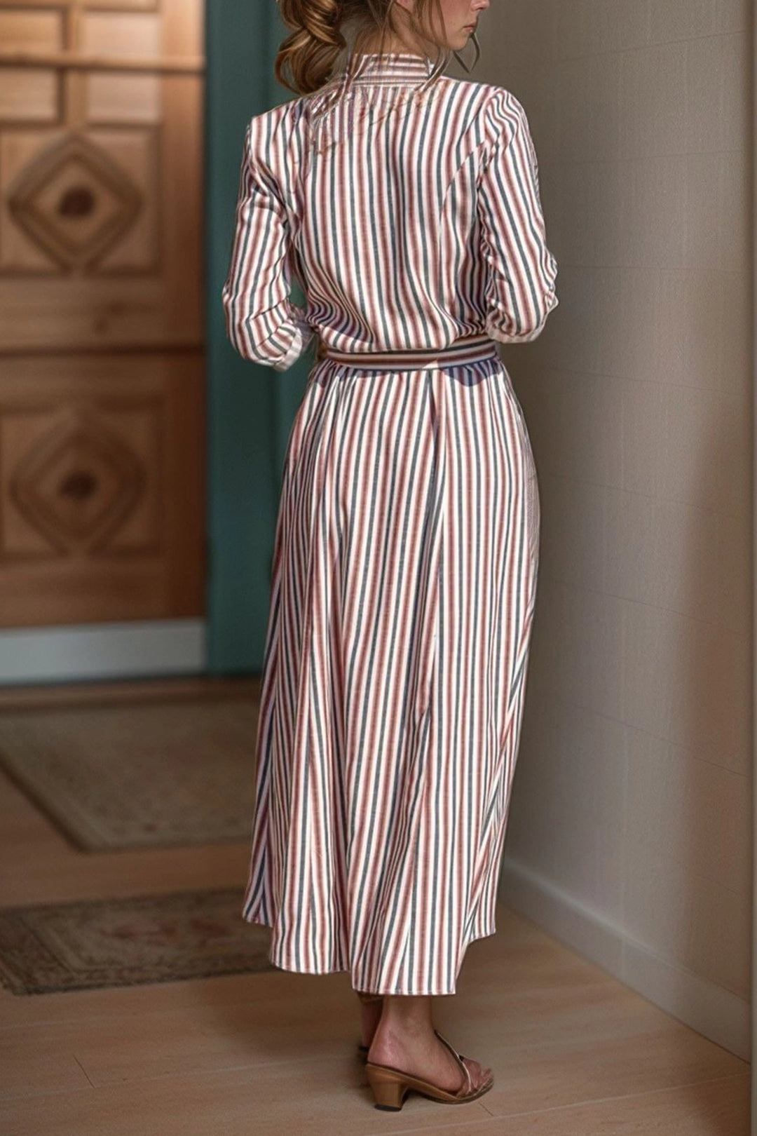 BCBSK-25700-3259 Linen Kilos Shirt Dress with Tile Self-Belted Pocket - Huntington Beach