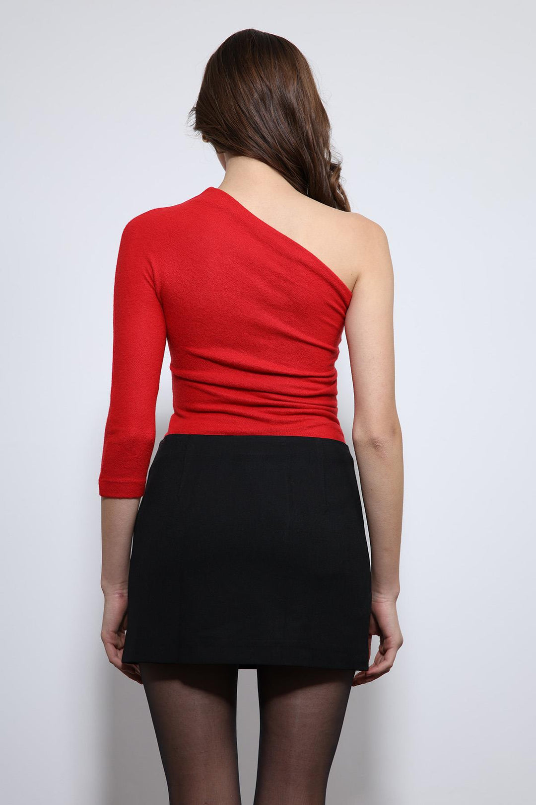 ANT Antioch Red Asymmetric Neck Top - Rockville