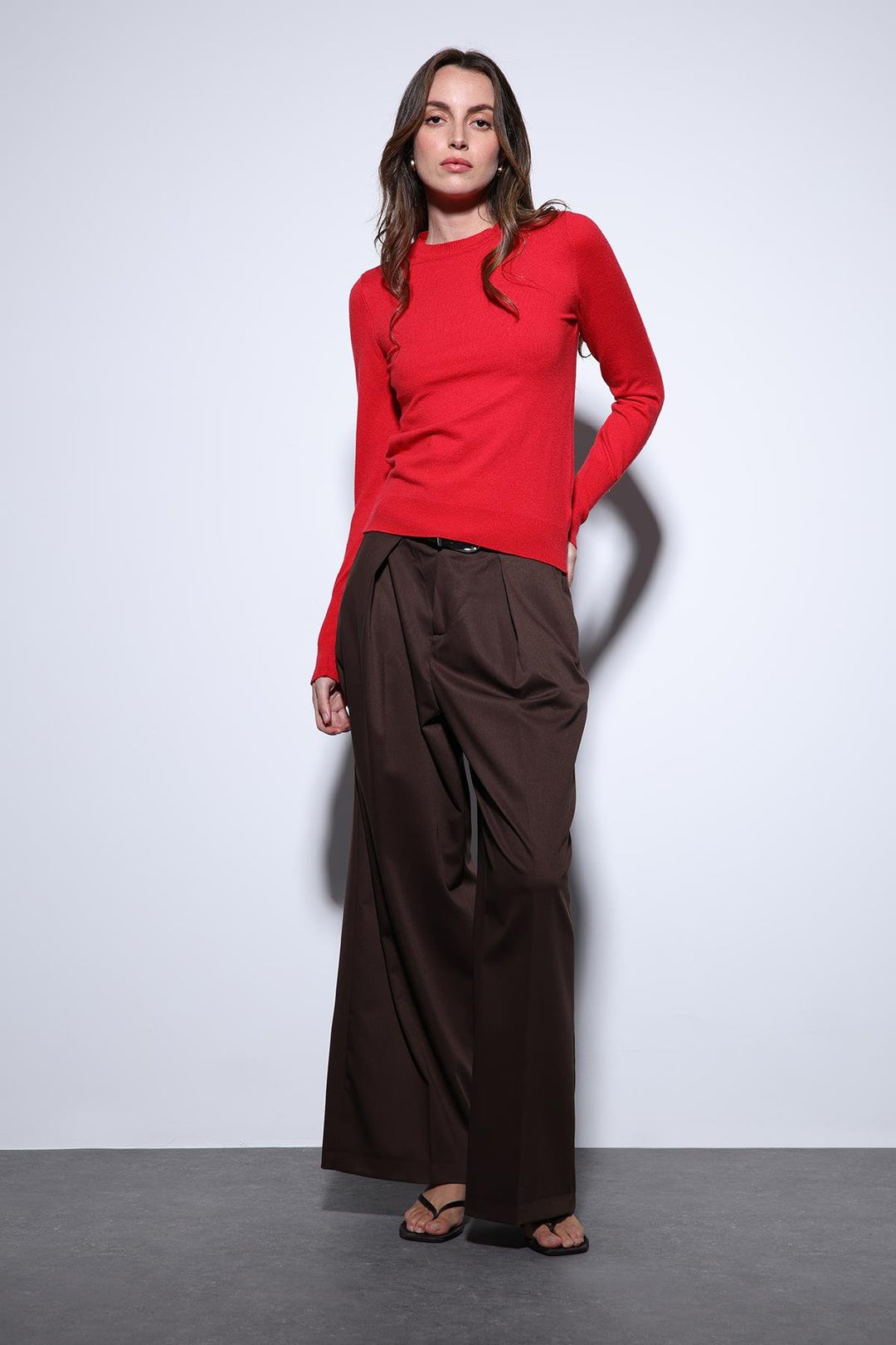 ANT Antioch Red Basic Women's Sweater - Caldwell