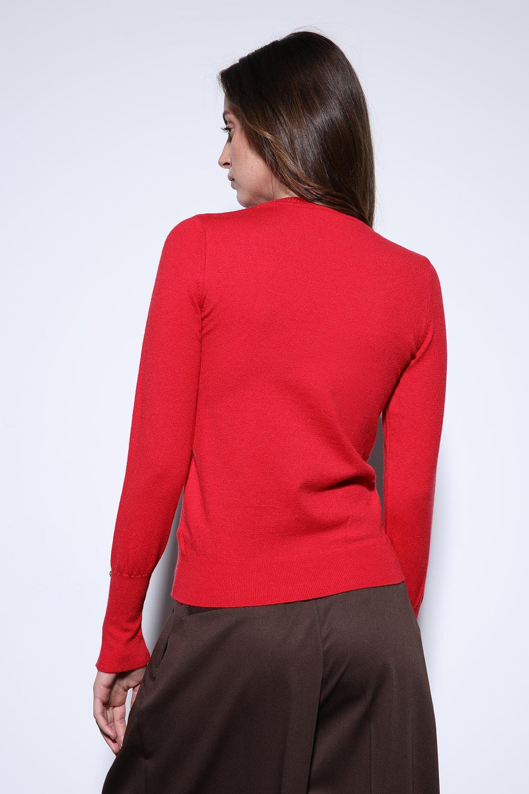 ANT Antioch Red Basic Women's Sweater - Caldwell