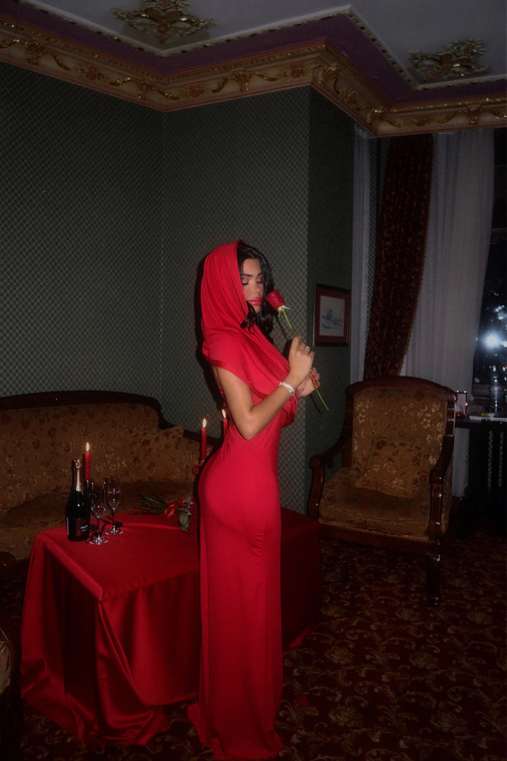 EYY Women Red Coralie Long Dress - Boulogne-Billancourt