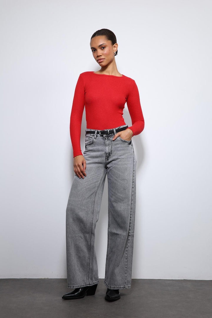 ANT Antioch Kırmızı Basic Uzun Kollu T-Shirt - Ilkeston