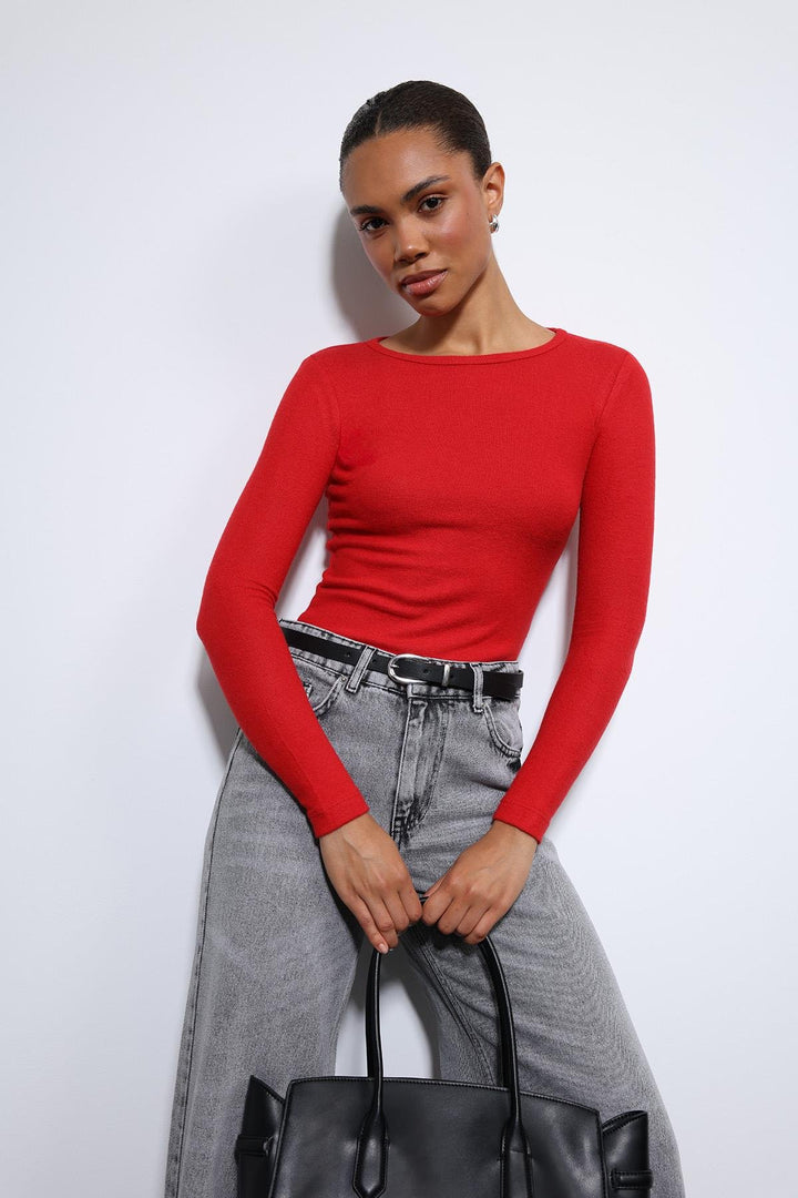 ANT Antioch Kırmızı Basic Uzun Kollu T-Shirt - Ilkeston